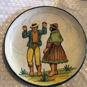 Vintage fca peru Handmade salad plates